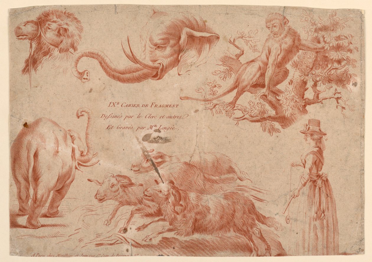 Página de rosto, de "IXe Cahier de Fragment" de Therèse Éléonore Lingée