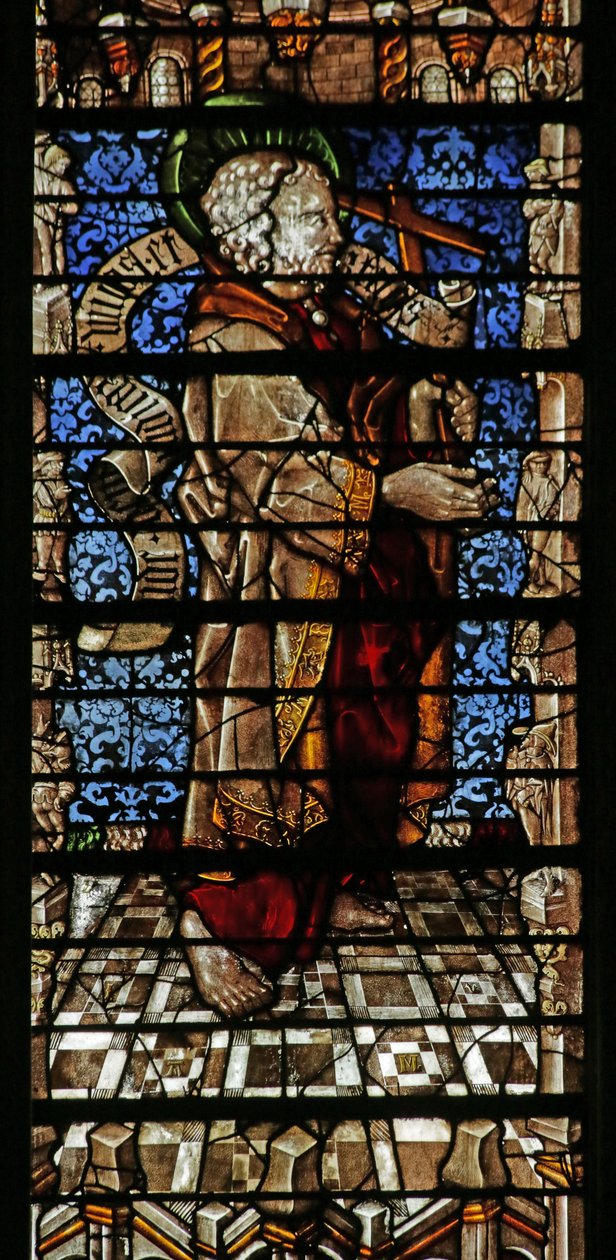 Janela retratando o apóstolo São Filipe com Creed, 1504 (vitral) de Thiebaut de Lixheim