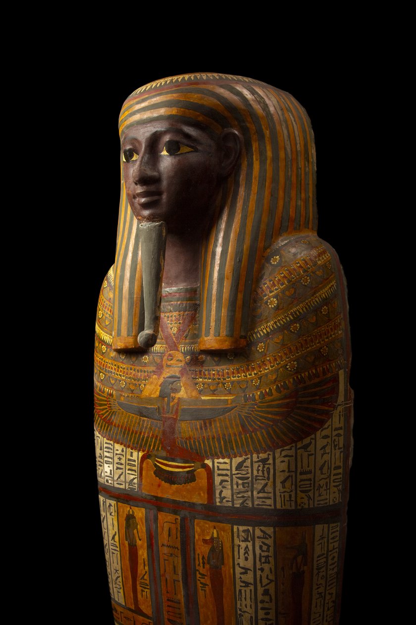 Madeira de múmia Djeddjehutefankh de Third Intermediate Period Egyptian