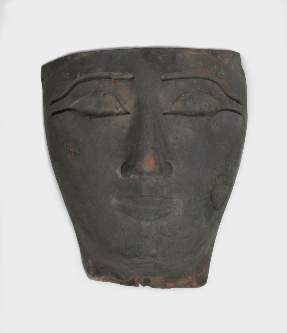 Face de um caixão antropoide (madeira) de Third Intermediate Period Egyptian