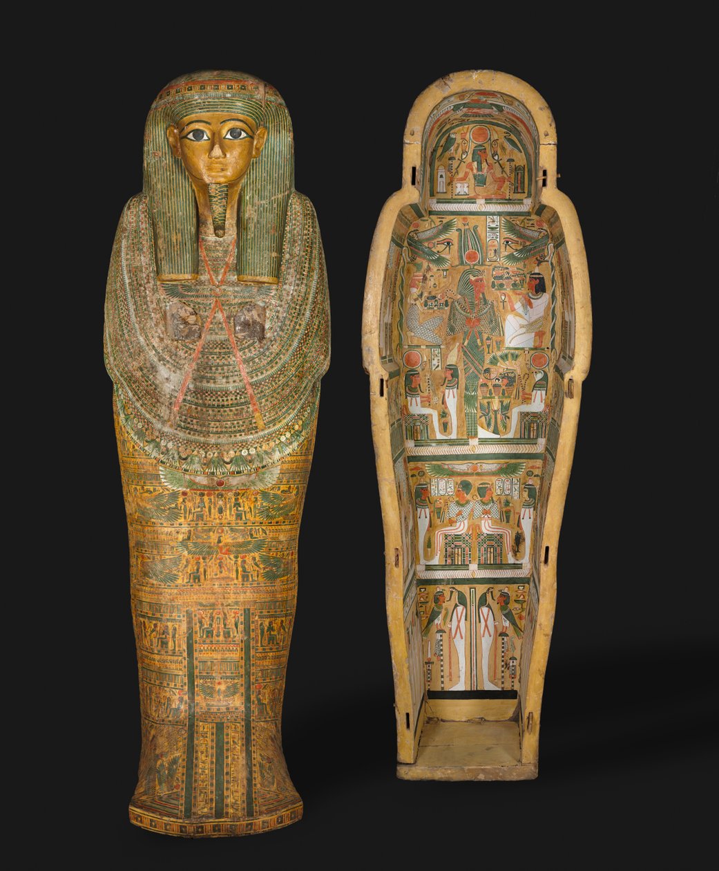 Caixão de Bakenmut, final do 21º ao início da 22ª dinastia, c.1000-900 aC (sicômoro gesso e pintado) de Third Intermediate Period Egyptian