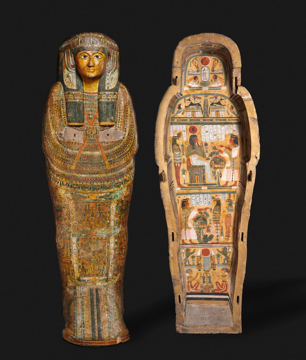 Caixão de Nesykhonsu, Tebas, final do 21º ao início da 22ª dinastia de Third Intermediate Period Egyptian