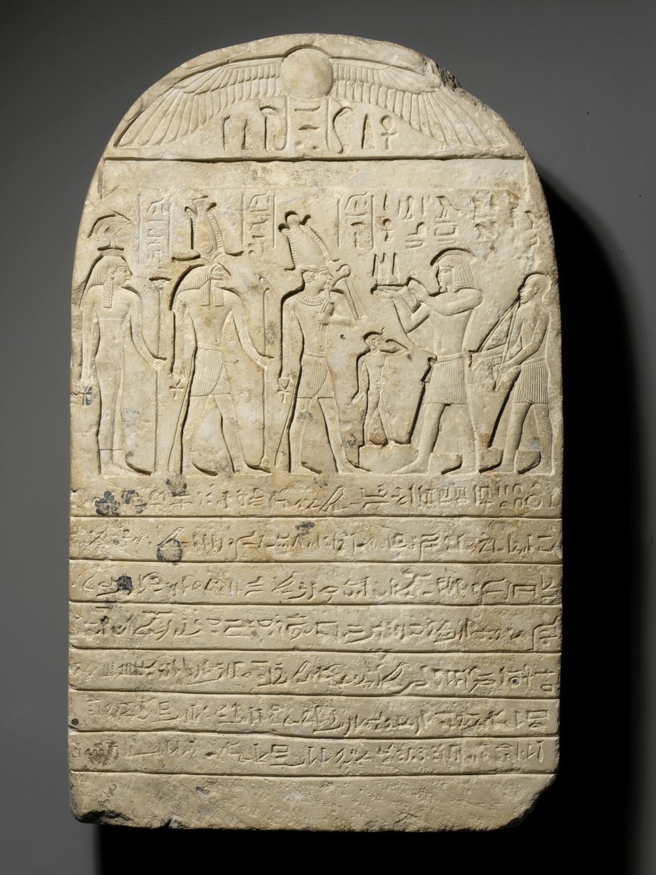 Doação Stela, ano 22 do reinado de Sheshenq III, ano 22 de Sheshenq III, c.804 BC (calcário) de Third Intermediate Period Egyptian