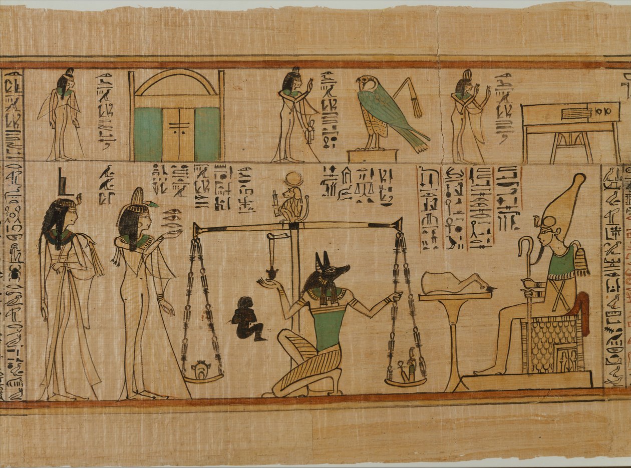 O Cantor de Amun Nanys Papiro Funerário, c.1050 aC (papiro, tinta) de Third Intermediate Period Egyptian