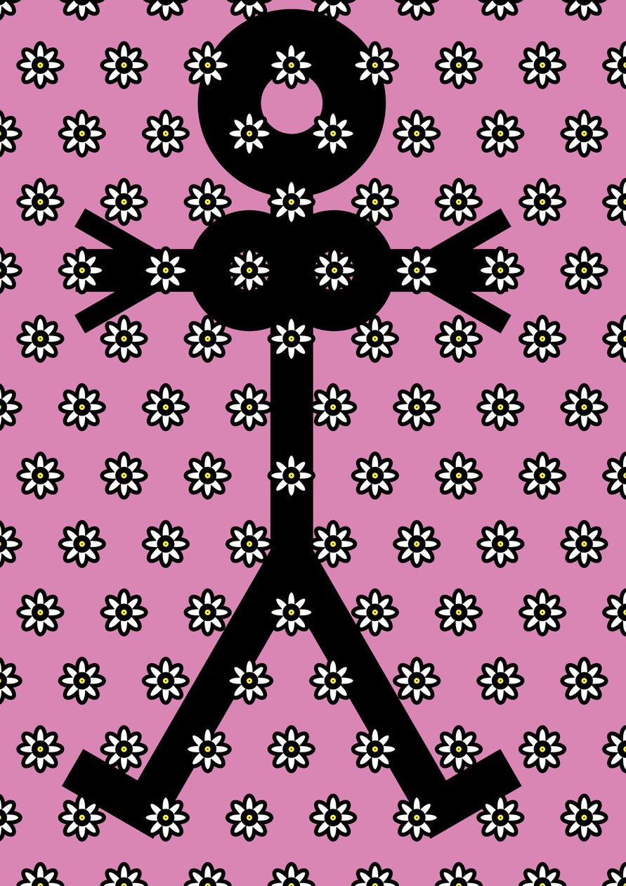 Mulher com ícones de flores, 2006 de Thisisnotme Thisisnotme