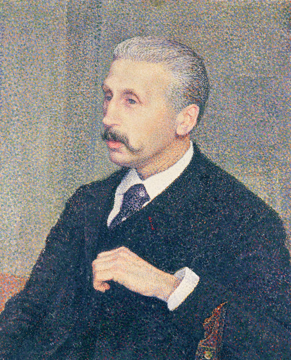 Retrato de Auguste Descamps, tio do pintor de Théo van Rysselberghe