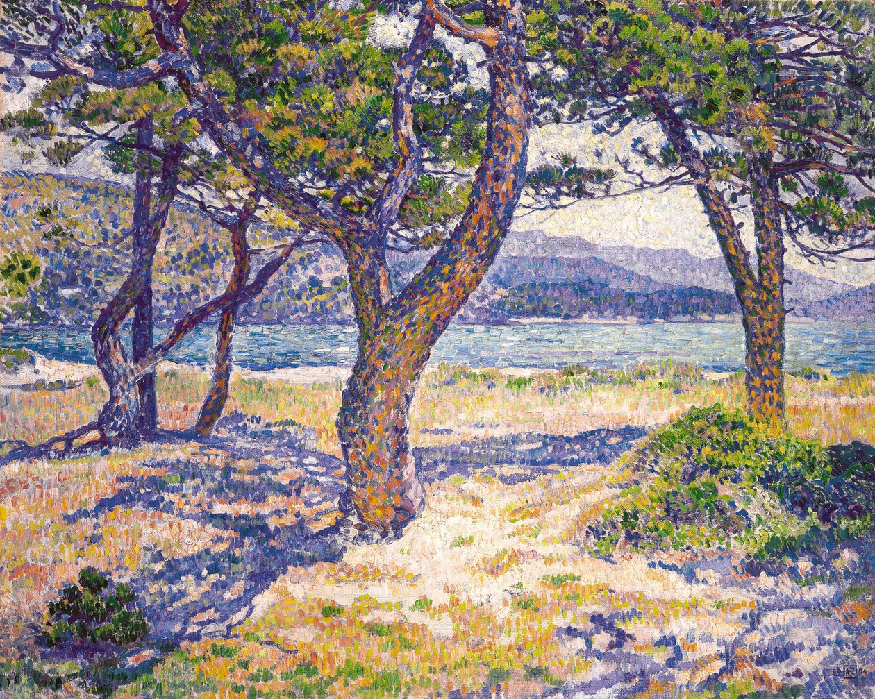 O Mediterrâneo em Le Lavandou de Théo van Rysselberghe