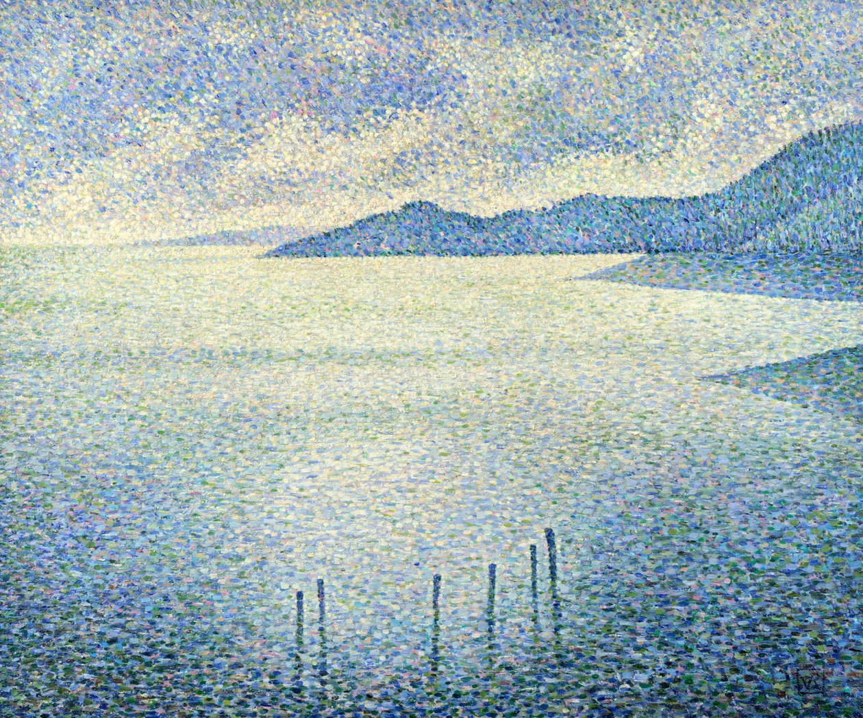 Cena costeira, c. 1892-1893 de Théo van Rysselberghe
