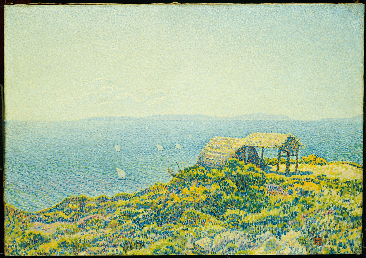 A Ile du Levant, vista de Cap Benat, 1893 de Théo van Rysselberghe