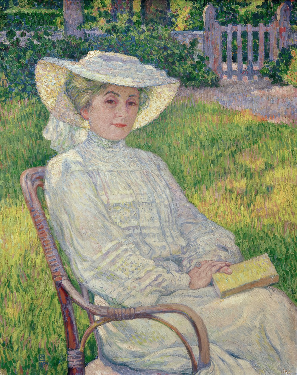 A senhora de branco de Théo van Rysselberghe