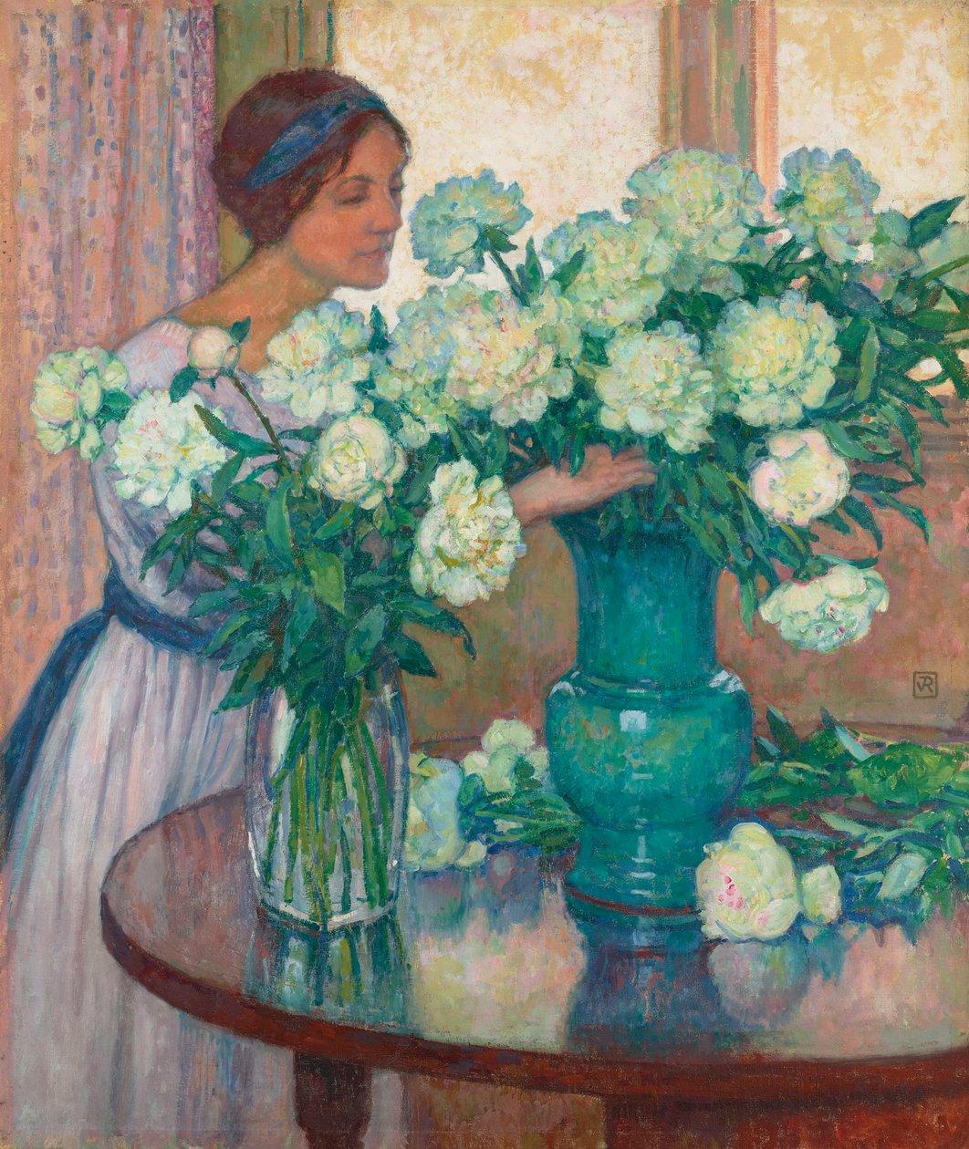 Peônias brancas Peônias brancas. de Théo van Rysselberghe