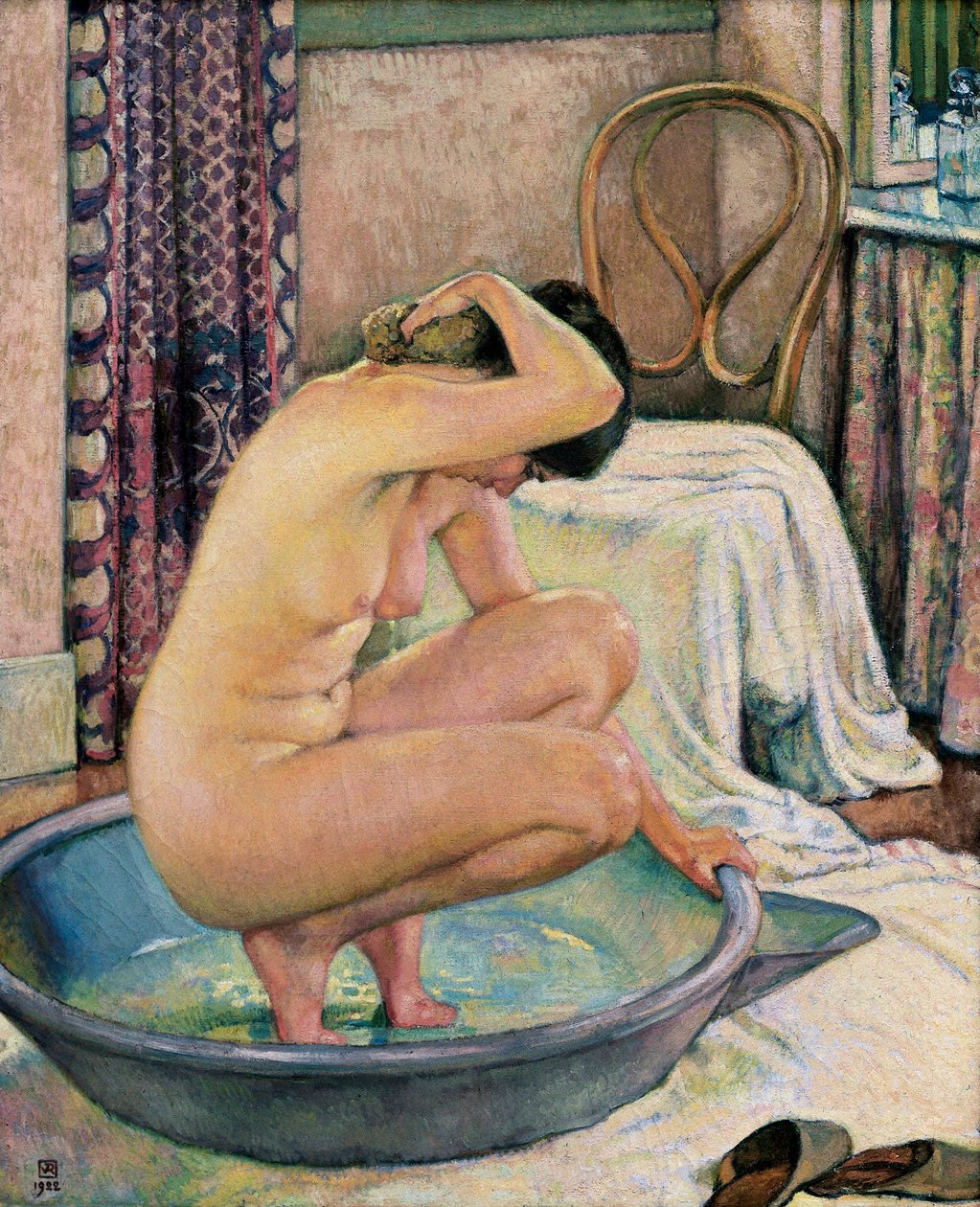 "Nu numa bacia" de Théo van Rysselberghe