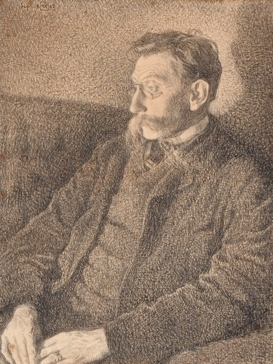 Retrato de Emile Verhaeren, 1892 de Théo van Rysselberghe