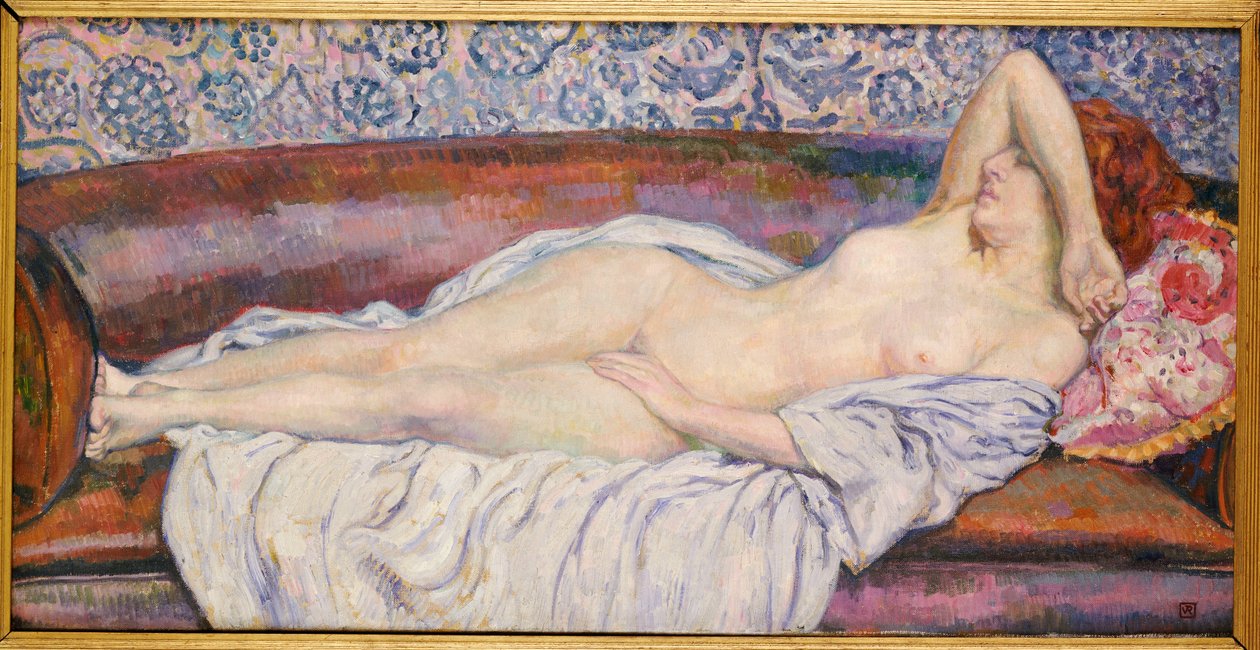 Nude reclinado de Théo van Rysselberghe