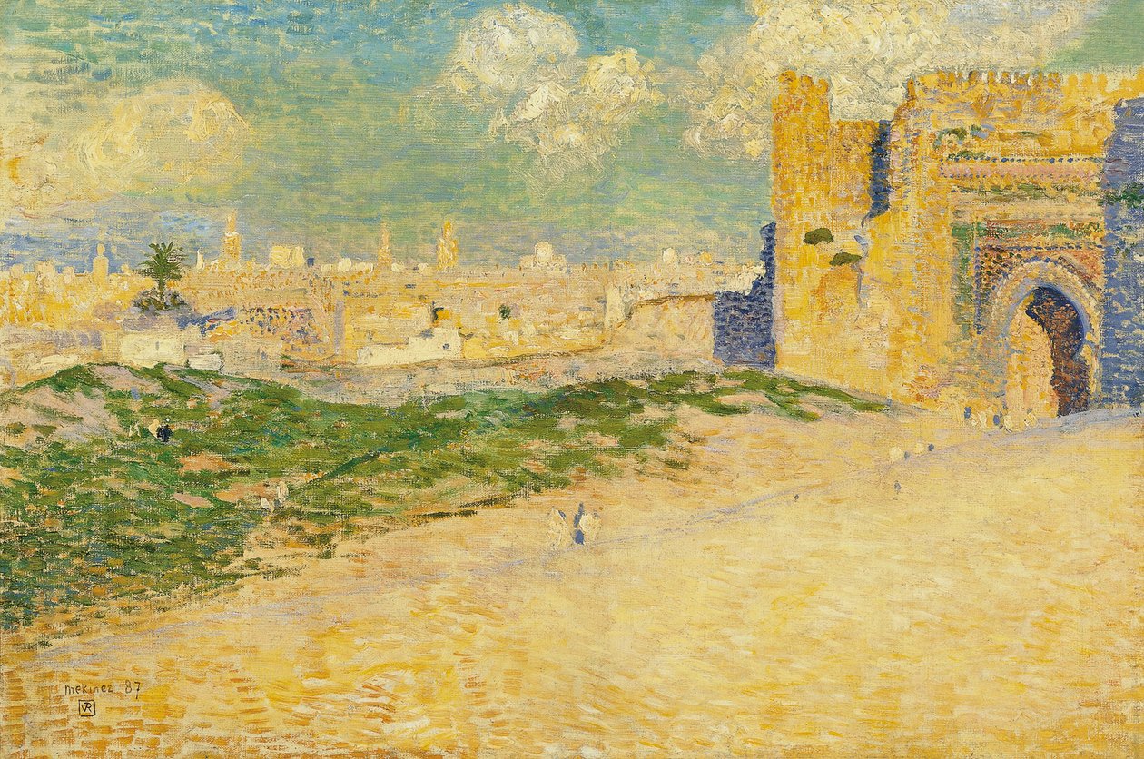 O portão de Mansur em Meknes, Marrocos de Théo van Rysselberghe