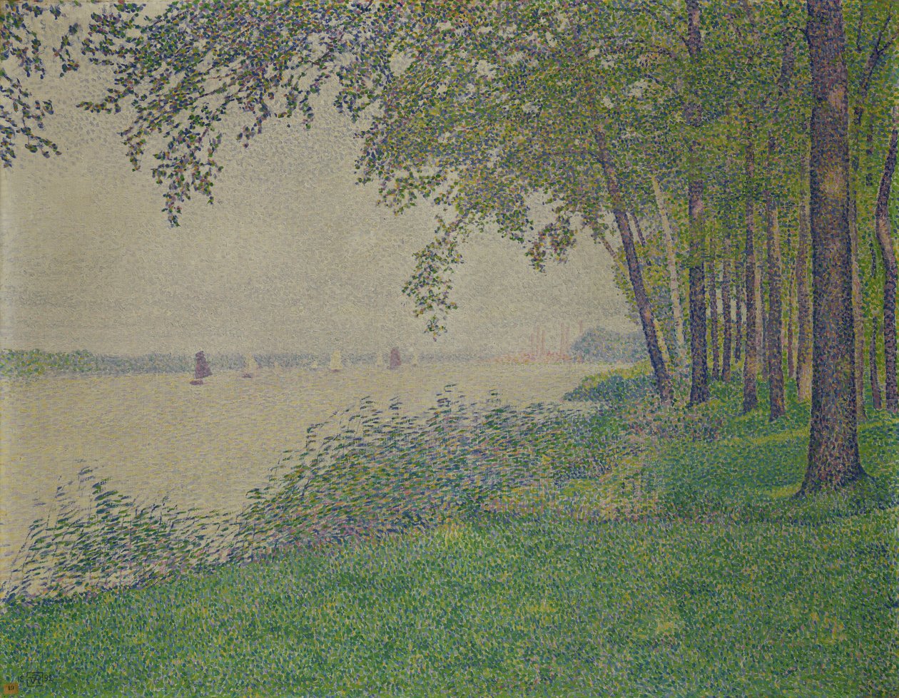 Os barcos à vela, 1892 de Théo van Rysselberghe