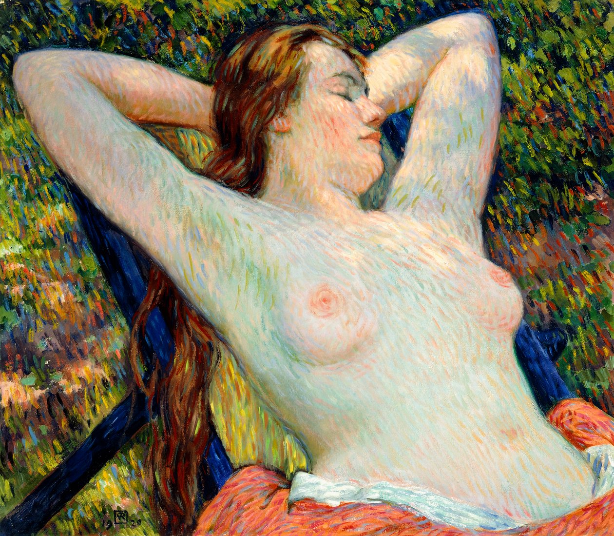A sesta do modelo, 1920 de Théo van Rysselberghe