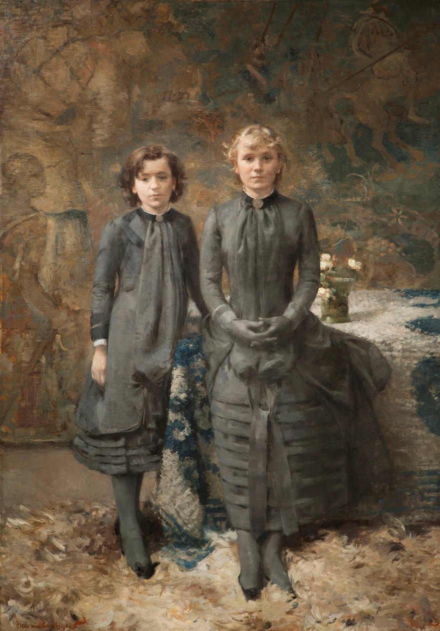 As irmãs do pintor Schlobach, 1884. de Théo van Rysselberghe