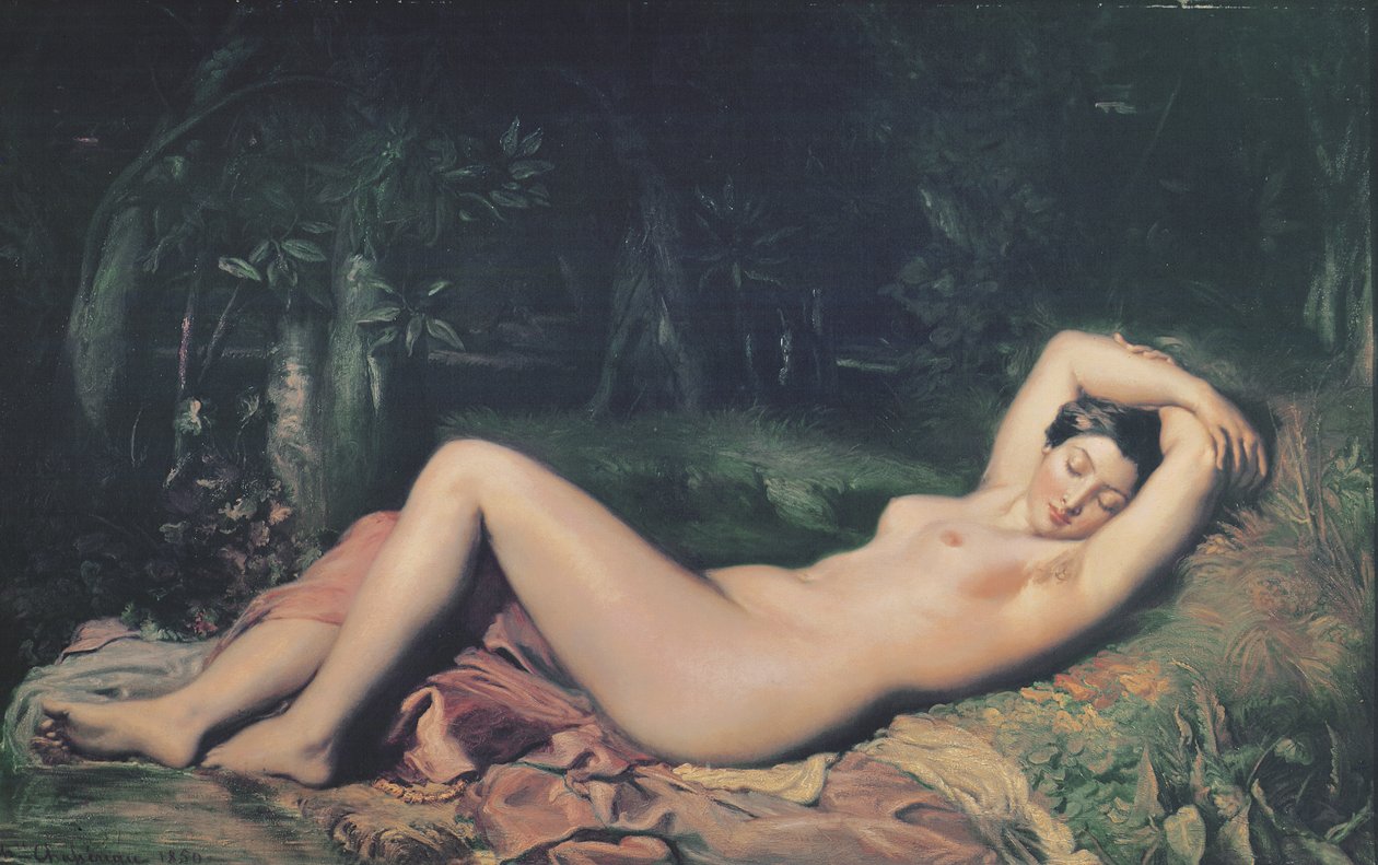 Uma Ninfa Adormecida, 1850 de Théodore Chassériau