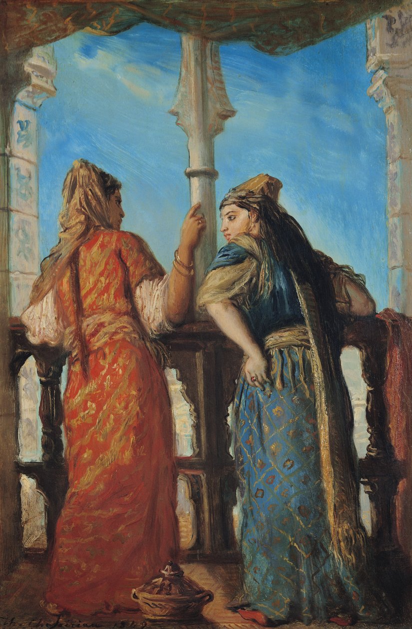 Mulheres judias na varanda, Argel, 1849 de Théodore Chassériau