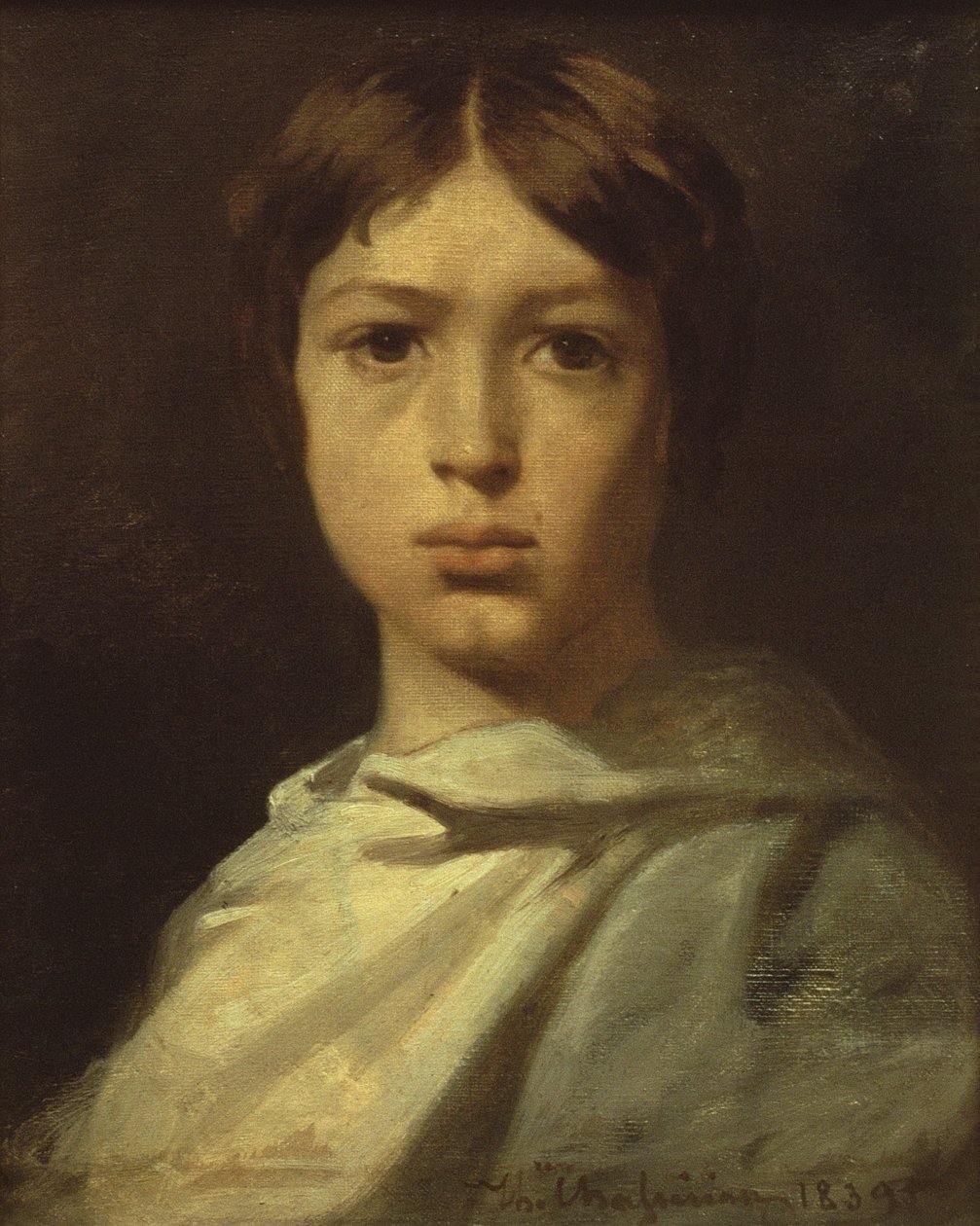 Retrato de um jovem rapaz, ou o moedor de cor de artistas, 1839 de Théodore Chassériau