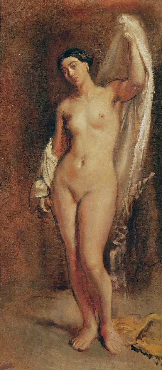 Standing Female Nude, estudo para a figura central do The Tepidarium de Théodore Chassériau