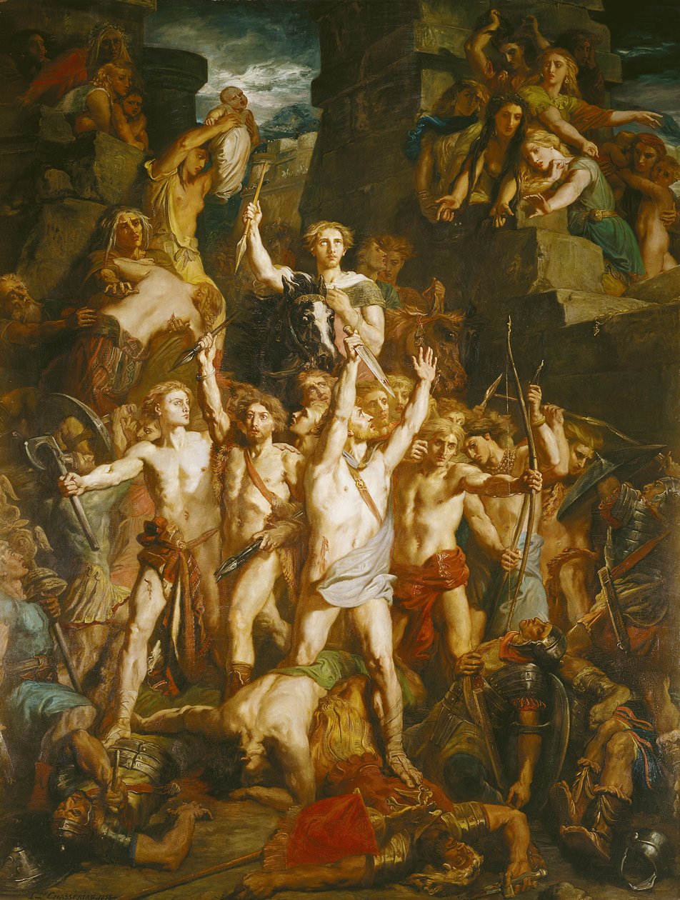 A defesa da Gália, 1855 de Théodore Chassériau