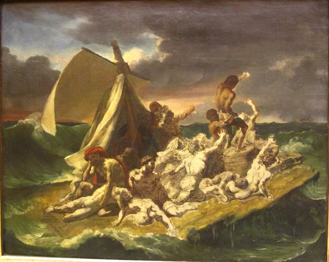 Esboço da Jangada da Medusa de Theodore Gericault
