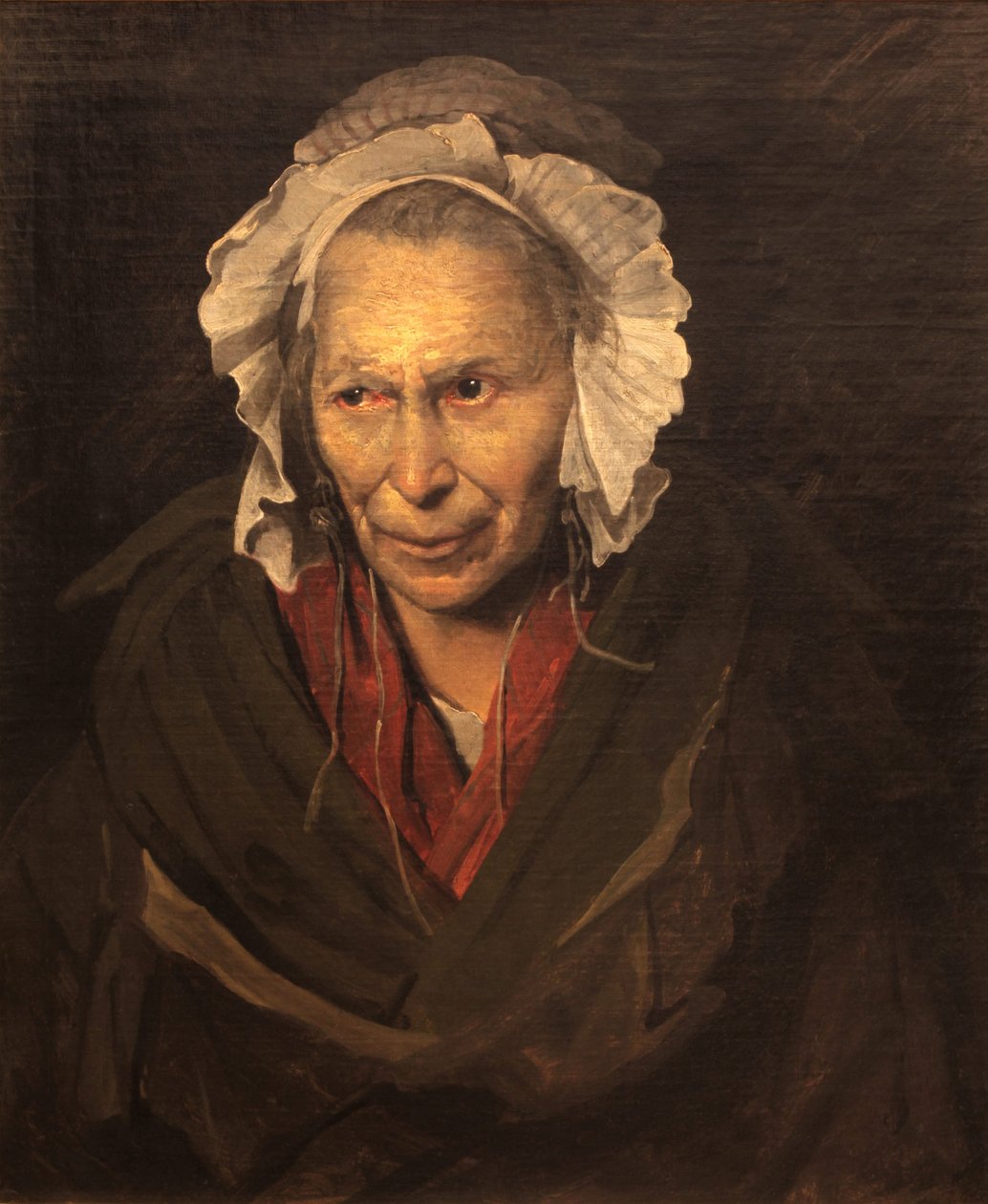 Retrato, de, um, demente, mulher de Theodore Gericault