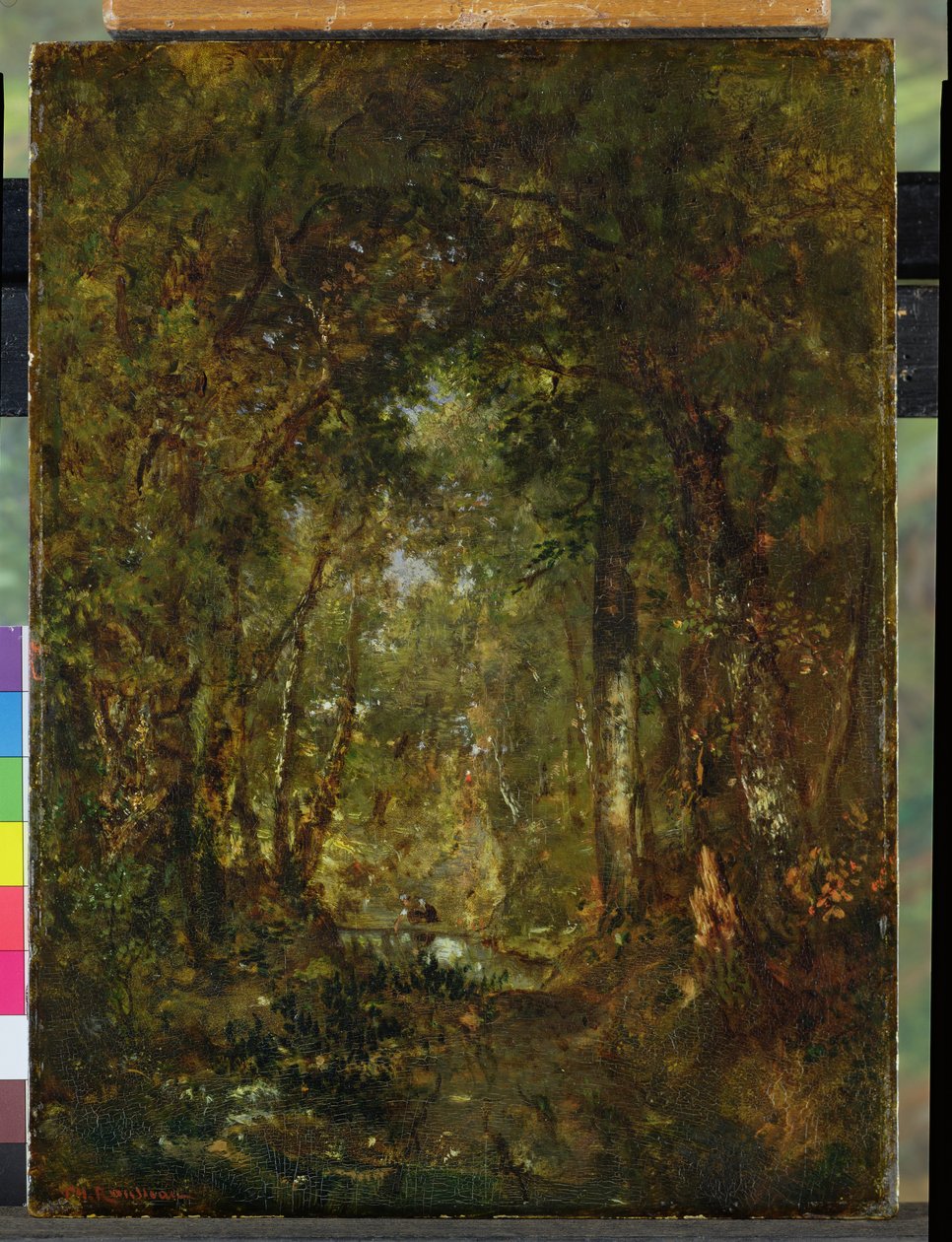 Na floresta em Fontainebleau de Pierre Etienne Theodore Rousseau