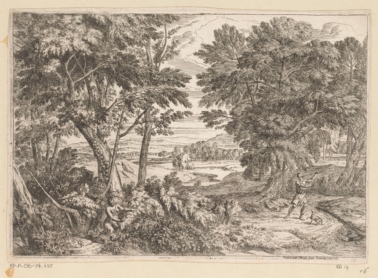Paisagem Arcadian com Kephalos e Prokris Suite de Paysages (título da série) de Théodore