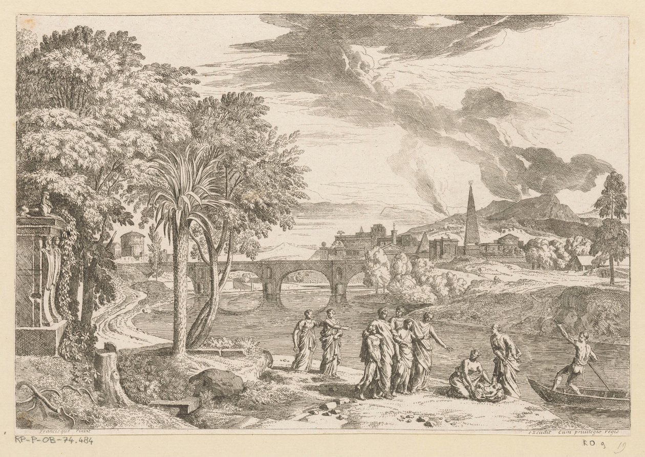Moisés é encontrado Suite de Paysages (título da série) de Théodore