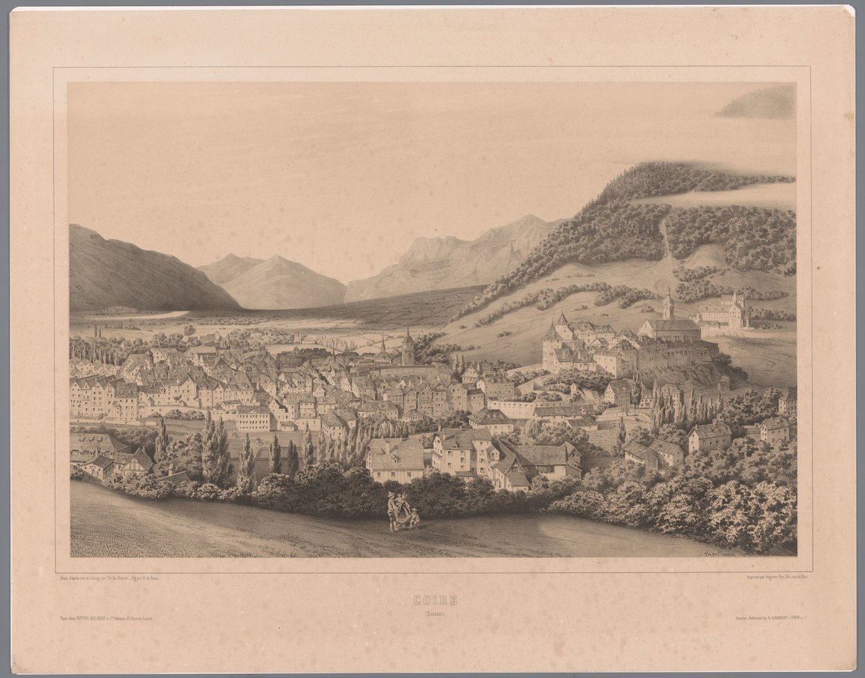 Vista de Chur em Grisões
Coire (Suisse) (título sobre o objecto) de Théodore Achille Louis Dumoncel