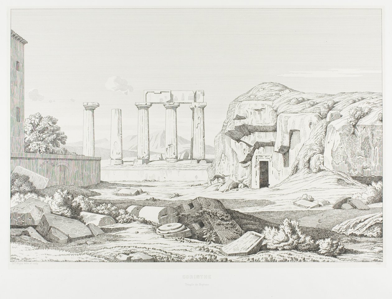 Corinto: Templo de Neptuno de Théodore Caruelle d