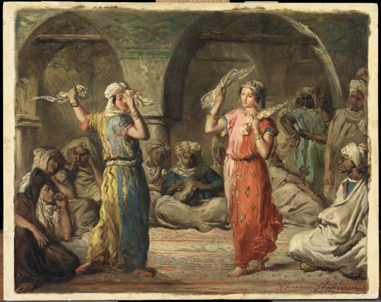 Dançarinos argelinos. The Handkerchief Dance, 1849. de Théodore Chassériau