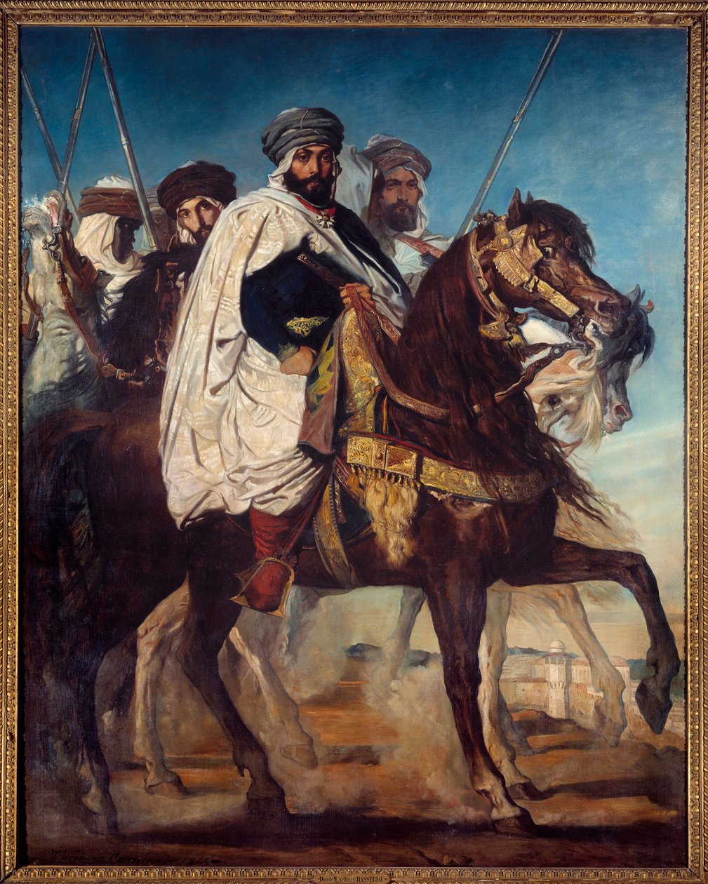 Ali Ben Ahmed, último khalife de Constantino e chefe da tribo Harakta, seguido por sua escolta antes de Constantino Pintura por Theodore Chasseriau (1819-1856) 1845 Sol. 3,25x2,6 m de Théodore Chassériau