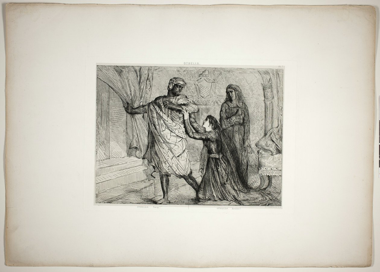 Away!, prato sete de Othello de Théodore Chassériau