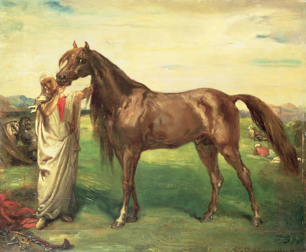 Hadji, um garanhão árabe, 1853 de Théodore Chassériau