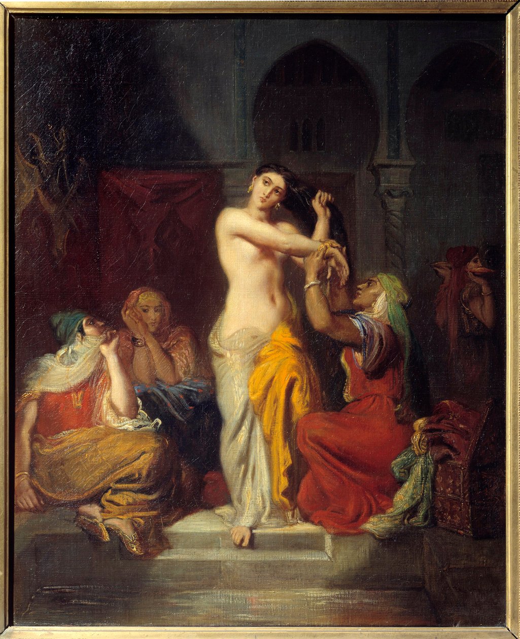 Mulher moura deixando o banho Pintura de Theodore Chasseriau (1819-1856) 1854 Estrasburgo, Musee des Beaux Arts de Théodore Chassériau