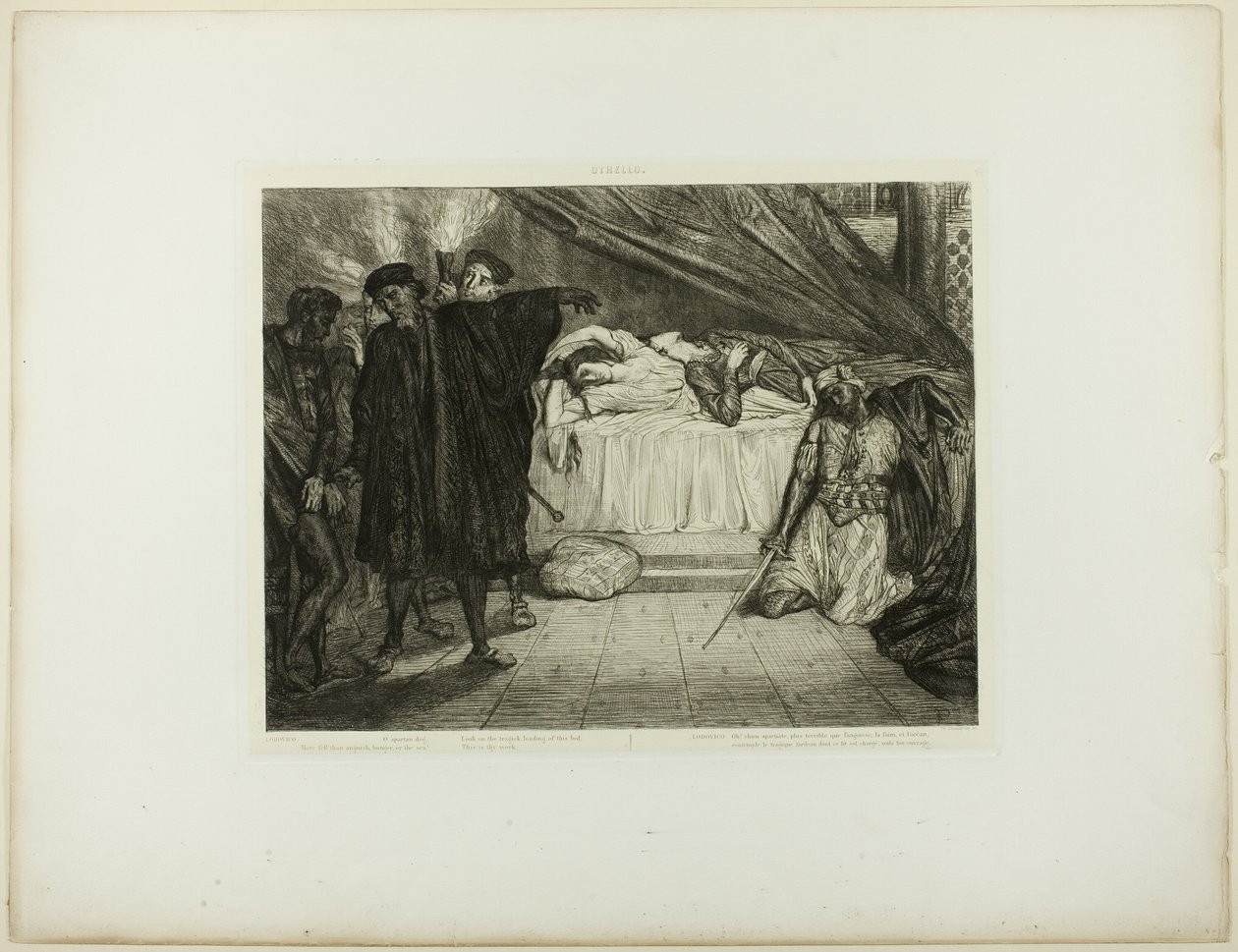 O cão espartano, prato quinze de Otelo de Théodore Chassériau