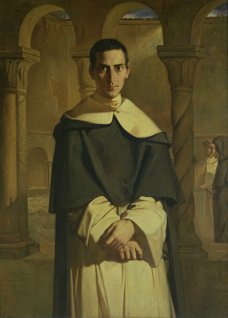 Retrato de Jean Baptiste Henri Lacordaire (1802-1861), prelado e teólogo francês, 1841 de Théodore Chassériau
