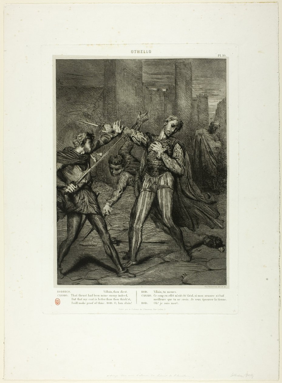 Vilão, Tu Morres, prato dez de Otelo de Théodore Chassériau