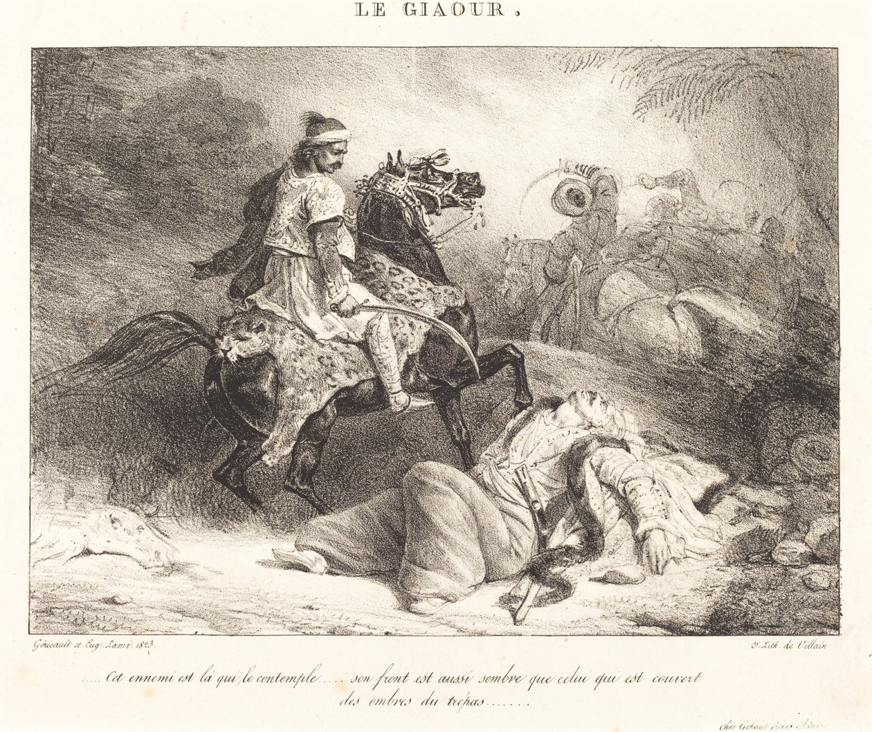 Le Giaour (O Infiel) de Théodore Gericault and Eugène Louis Lami