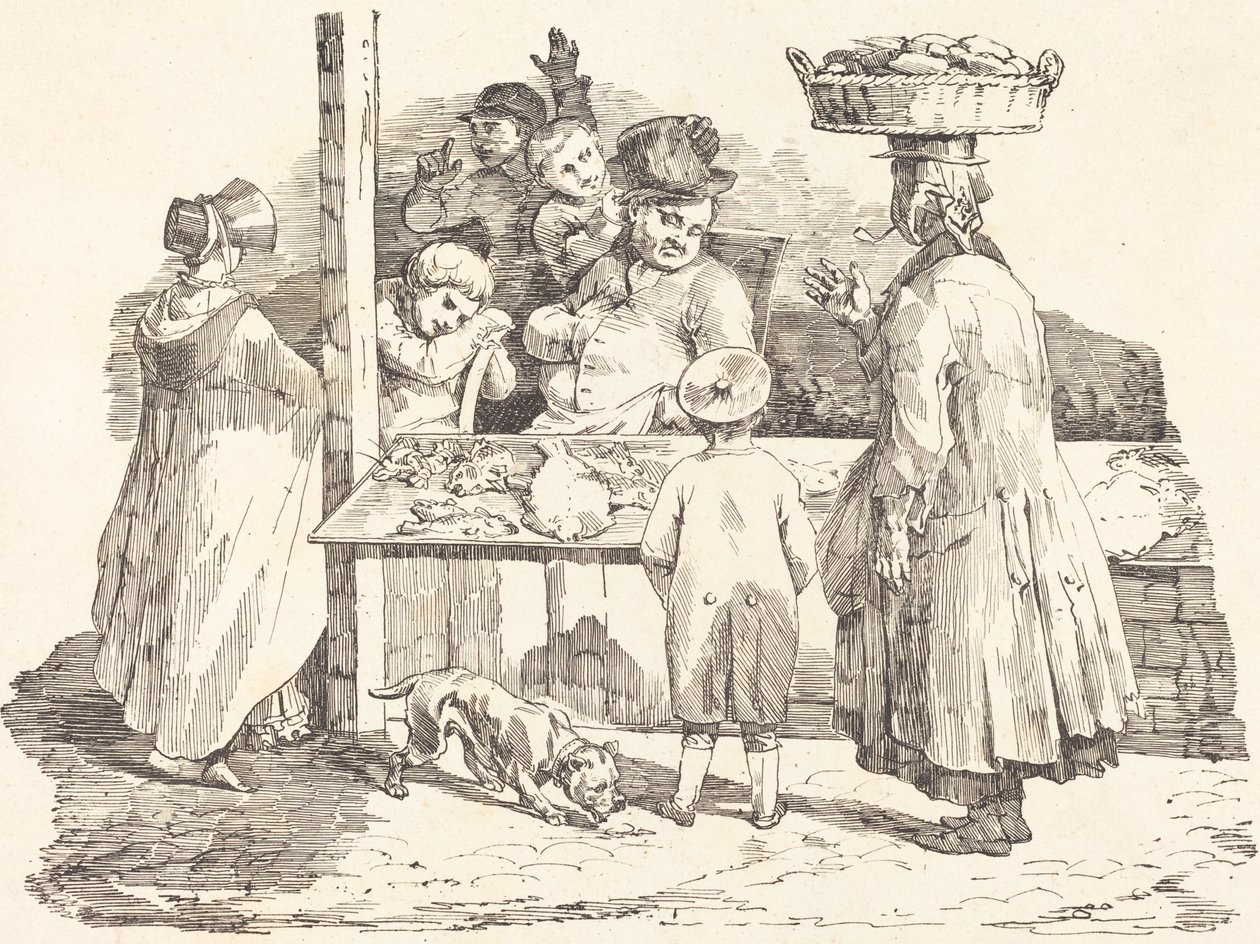 O peixeiro cochilando de Théodore Gericault and Nicolas Toussaint Charlet