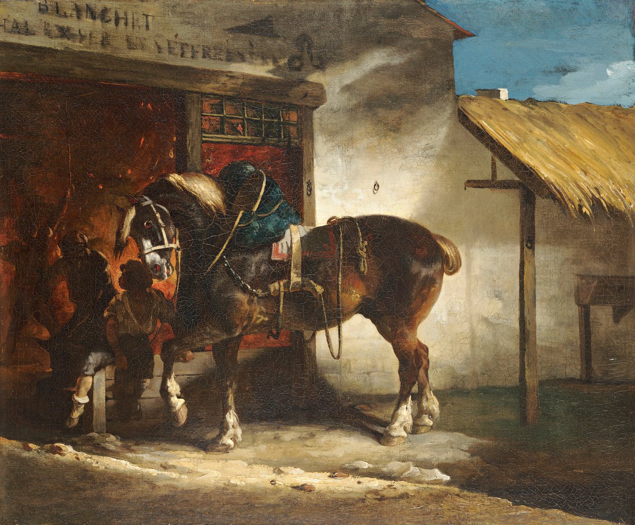 Géricault - A forja da aldeia, c. 1822 de Theodore Gericault