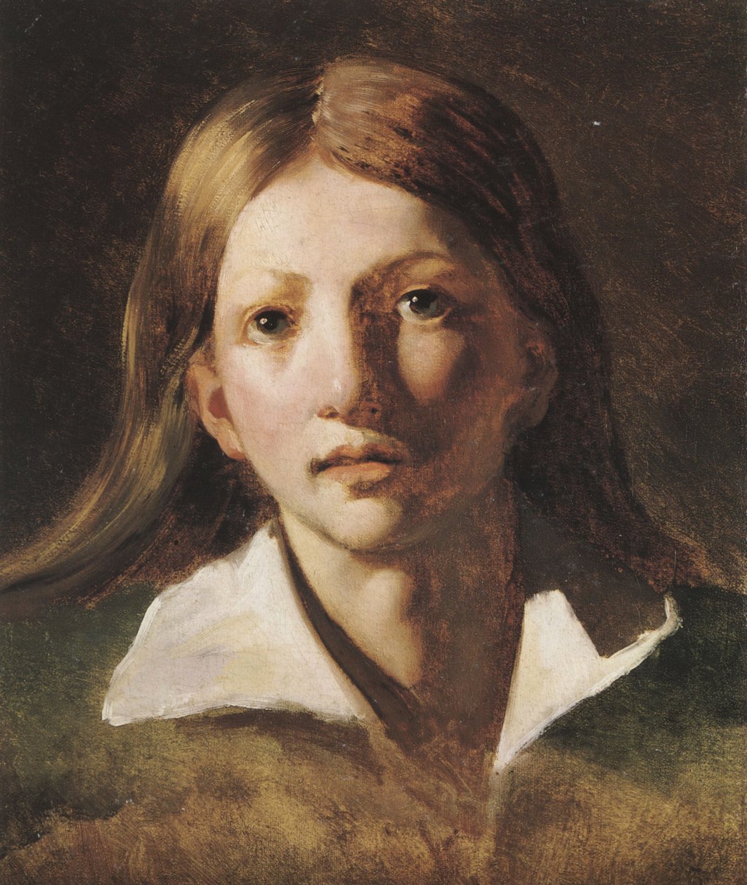 Estudo do retrato de um jovem de Theodore Gericault