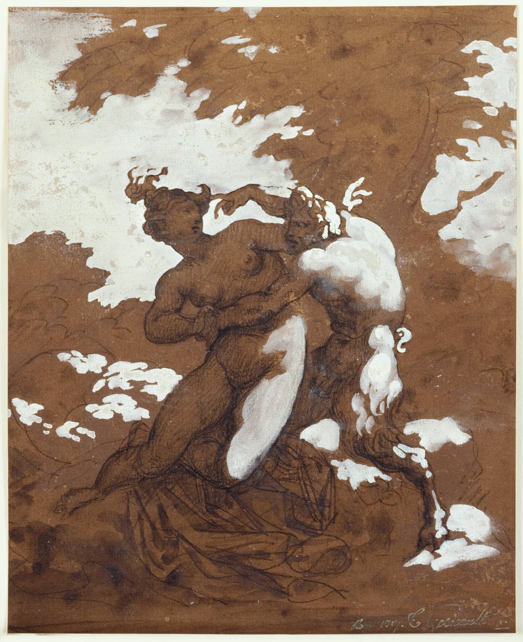 Sátiro e Ninfa de Theodore Gericault