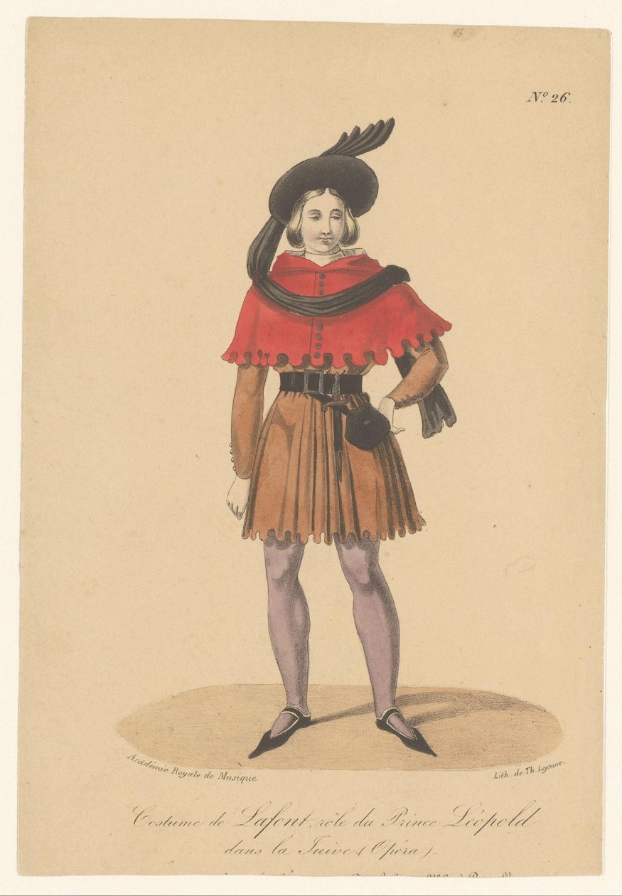 Marcelin Lafont in de rol van prins Leopold in de opera La Juive
Roupa de Lafont como Príncipe Leopoldo em La Juive (Ópera) (título sobre o objecto)
Actores, actrizes em operazangers em hun roll (título da série) de Théodore Lejeune