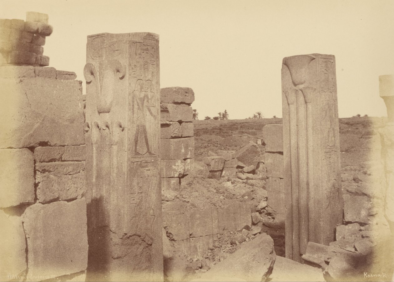 (Karnak, Thotmes IIIs Lotus Columns) de Théodule Devéria
