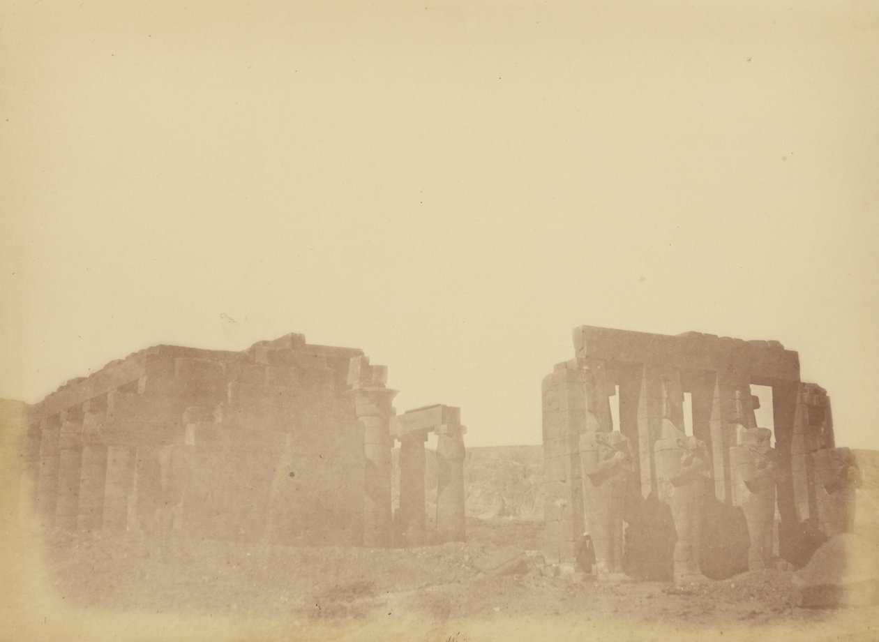 (Visão geral do Ramesseum) de Théodule Devéria